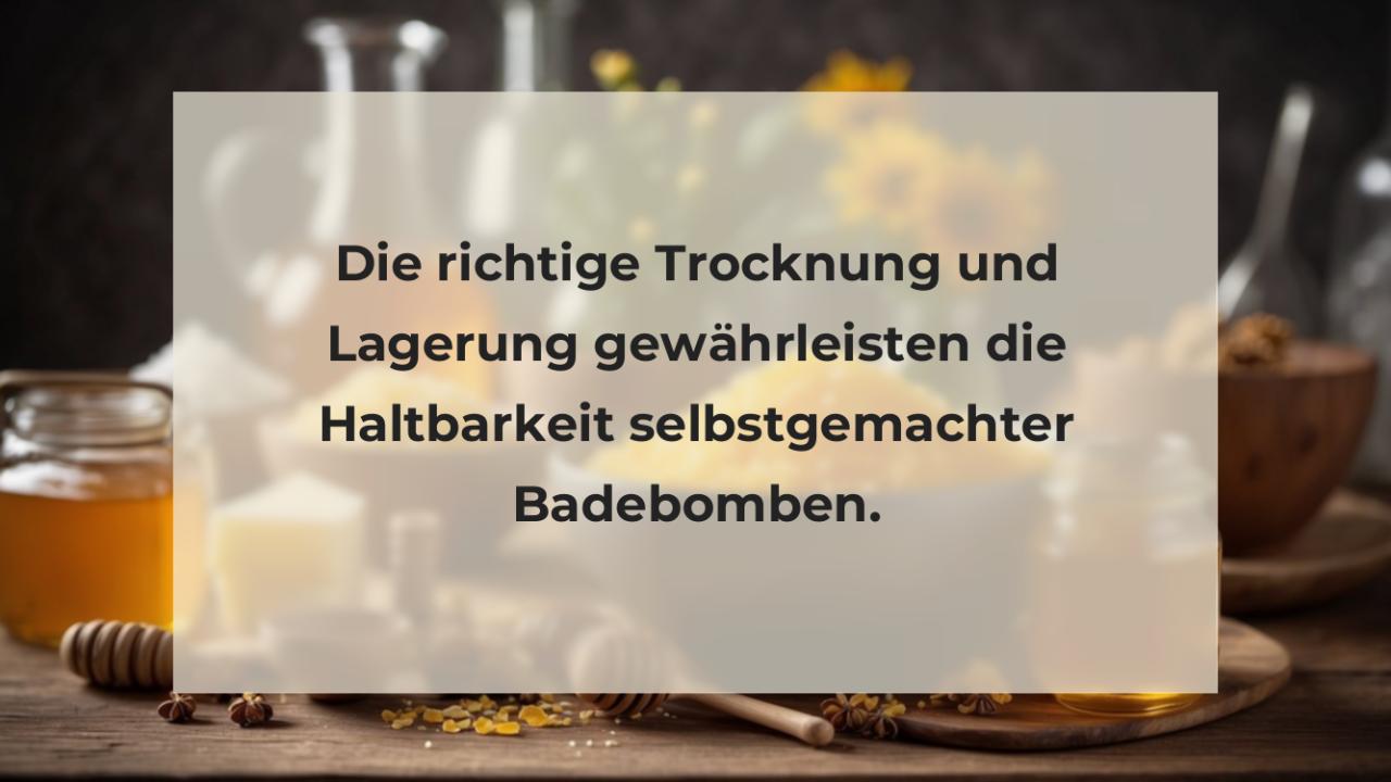 Die richtige Trocknung und Lagerung gewährleisten die Haltbarkeit selbstgemachter Badebomben.