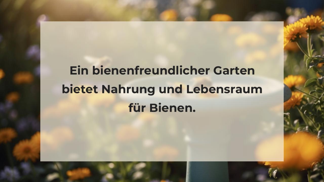 Ein bienenfreundlicher Garten bietet Nahrung und Lebensraum für Bienen.