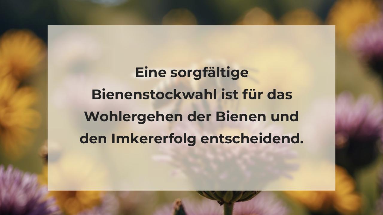 Eine sorgfältige Bienenstockwahl ist für das Wohlergehen der Bienen und den Imkererfolg entscheidend.