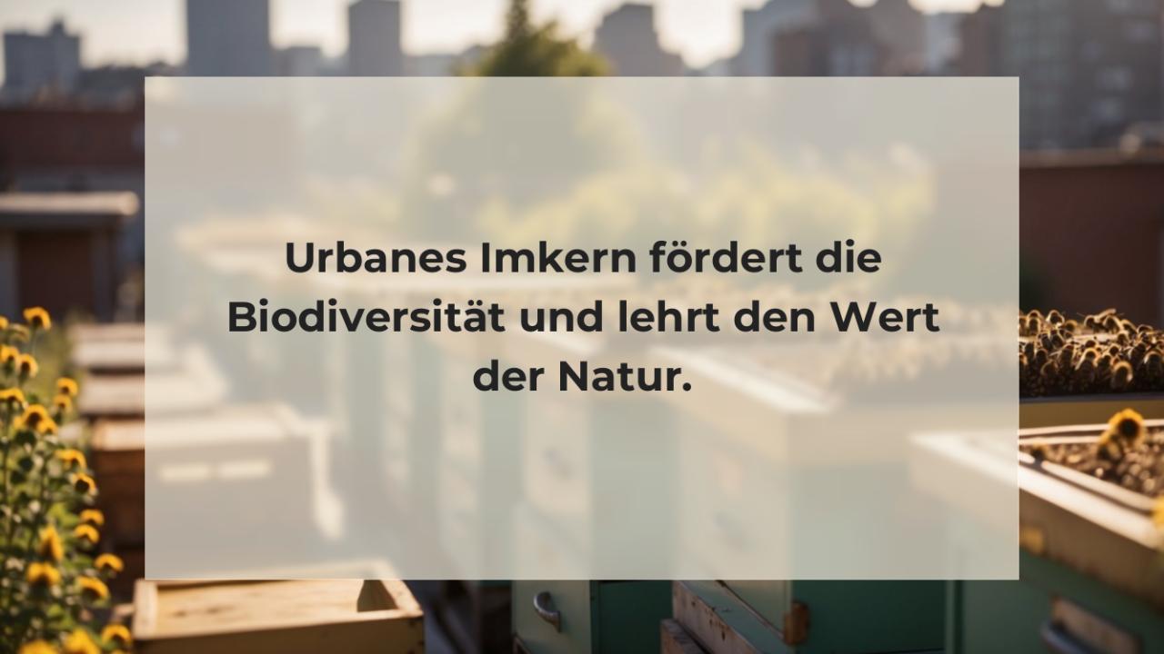 Urbanes Imkern fördert die Biodiversität und lehrt den Wert der Natur.